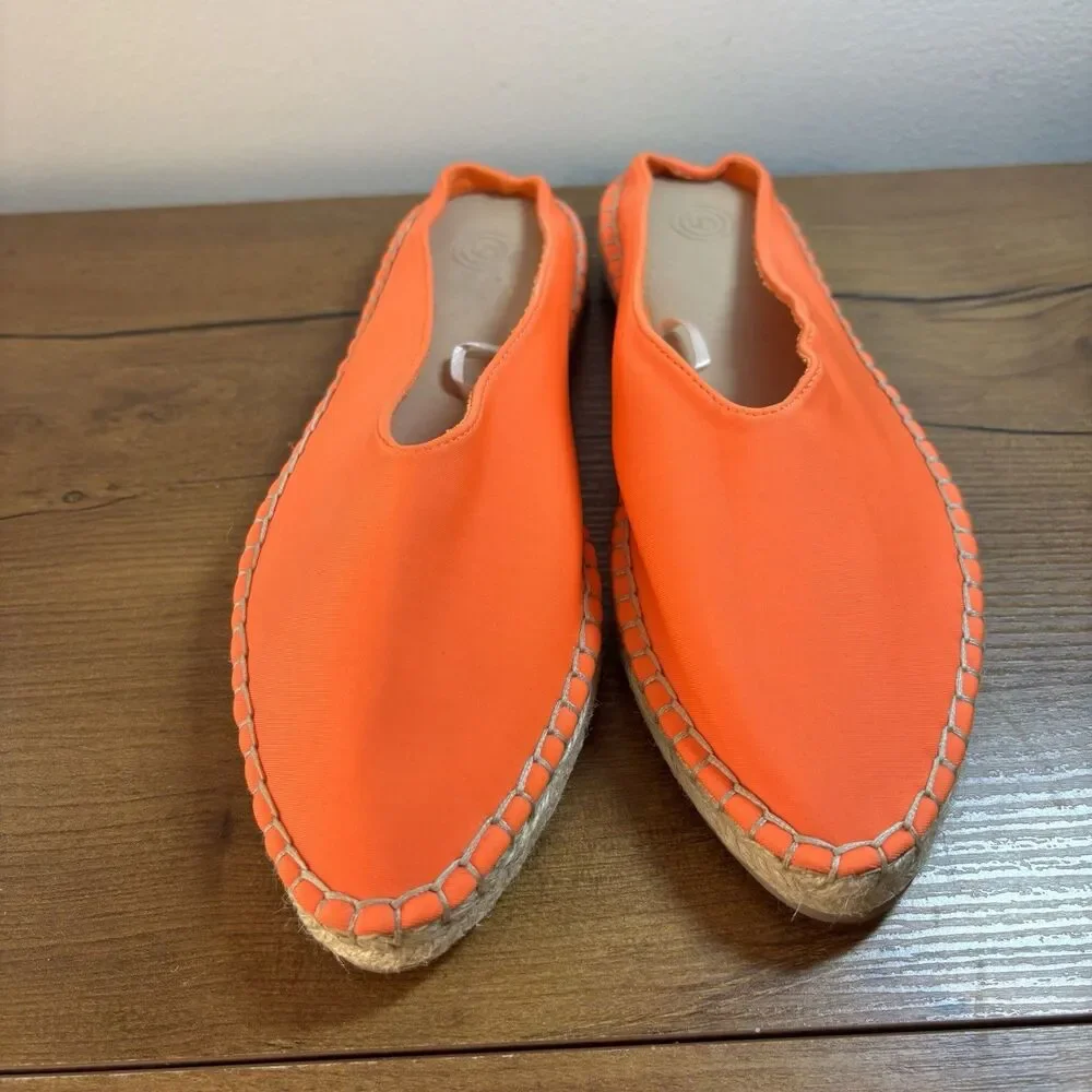 Urban Outfitters Neoprene Neon Orange Espadrille Slip-On Size 6 M
